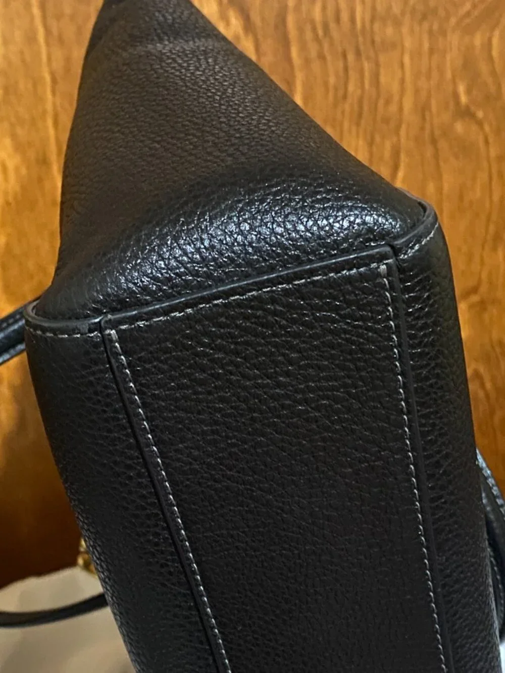 Coach Bella Small Satchel Black Pebbled Leather